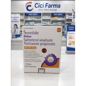 Seretide Diskus 50/250 mcg – Salmeterol Xinafoate & Fluticasone Propionate 60 Inhalations