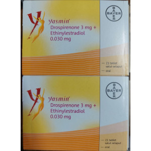 Yasmin Tablet Salut Selaput – Drospirenone 3 mg & Ethinylestradiol 0.030 mg